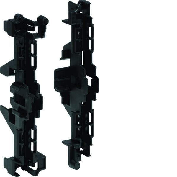 2 supports plastiques noirs, NewVegaD, pour rail DIN FD00H1