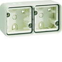 Boîte double Cubyko étanche IP55 blanc associable pose horizontale en saillie WNA682B