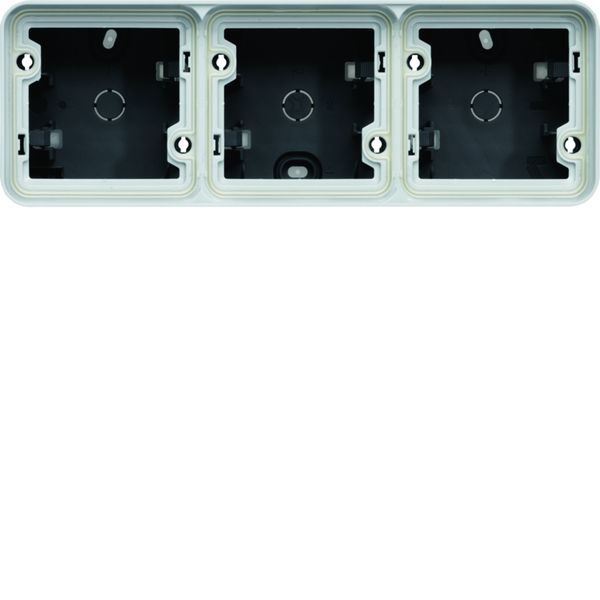 Boîte triple Cubyko étanche IP55 gris associable pour pose en saillie WNA683
