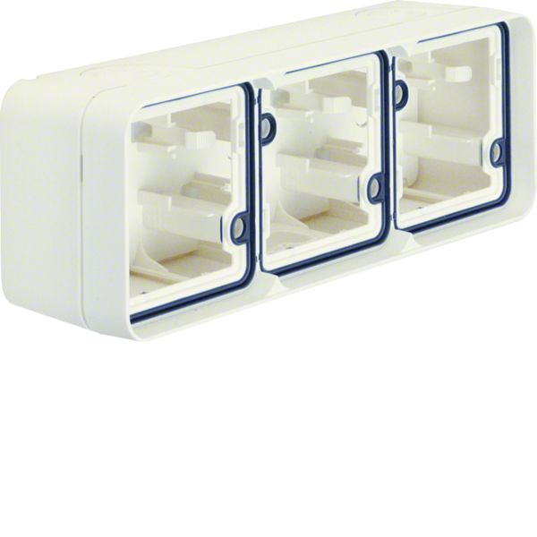 Boîte triple Cubyko étanche IP55 blanc associable pour pose en saillie WNA683B