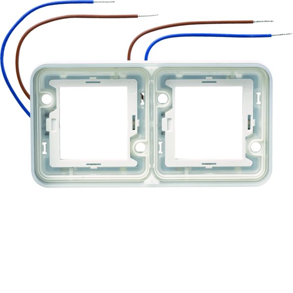 cubyko collerette double lumineuse à LED bleues 230V horizontale WNA711