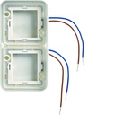 cubyko collerette double lumineuse à LED bleues 230V verticale  WNA712