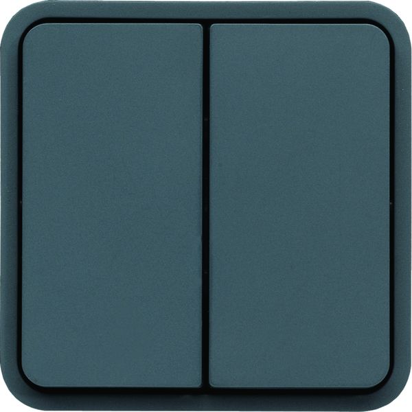 cubyko Double poussoir 1O/1F associable gris IP55 WNA044