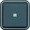 Bouton poussoir 1F voyant témoin Cubyko étanche IP55 gris pose en encastré WNE023