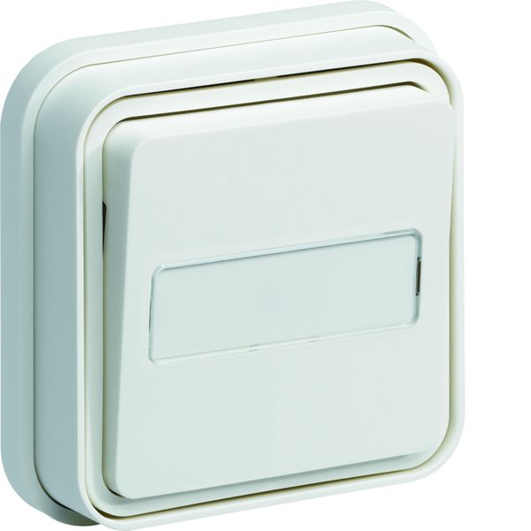 cubyko Poussoir porte-étiquette 1F encastré à griffes blanc IP55 WNE025BG