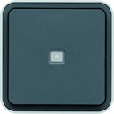cubyko interrupteur va-et-vient témoin avec neutre saillie gris IP55 WNC003