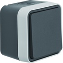 cubyko Poussoir 1O/1F saillie gris IP55 WNC022