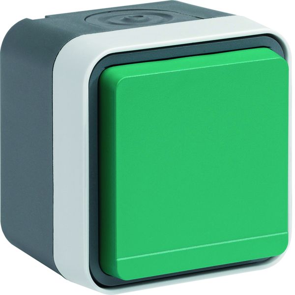 Prise de courant 2P+T étanche cubyko IP55 vert complète installation saillie WNC100V