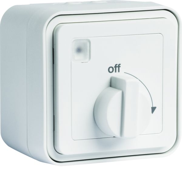 cubyko Minuterie bouton rotatif saillie blanc IP55 WNC009B