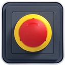 cubyko Arrêt d'urgence 1/4 tour saillie gris IP55 WNC033