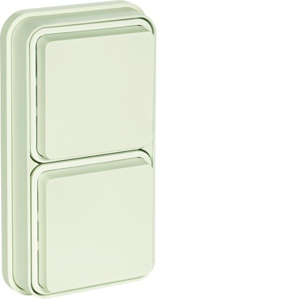 cubyko Prise double verticale 2P+T encastré blanc IP55 WNE132B