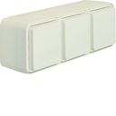cubyko Prise triple horizontale 2P+T saillie blanc IP55 WNC123B