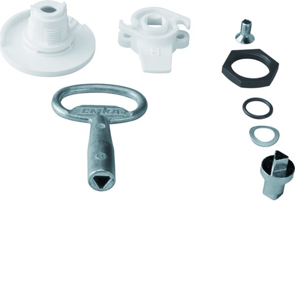 Serrure triangle mâle 7mm chromée avec 1 clé pour armoire univers IP44/54 FZ450N