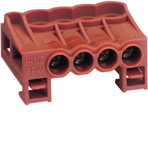 Bornier d'arrivée phase à cage 4x2,5mm²-16mm², 63A KN04P