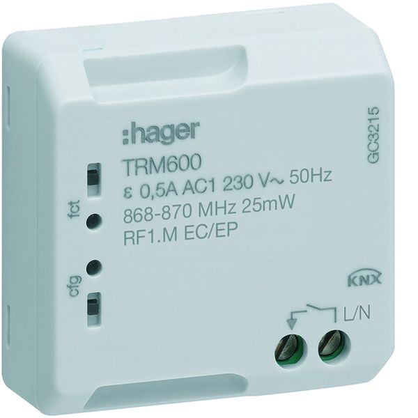 micromodule 1 sortie commande pour télérupteur et minuterie, KNX radio TRM600