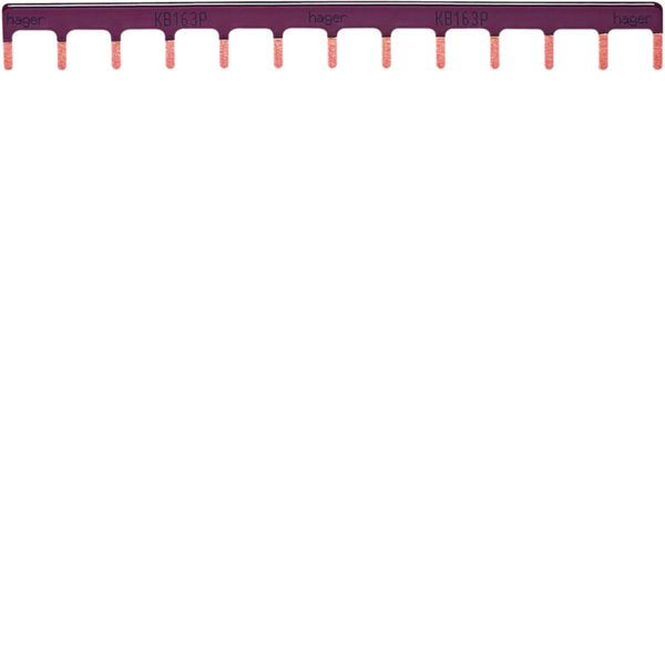 Barre de pontage 1P 63A à languette 10mm² marron 11modules KB963P