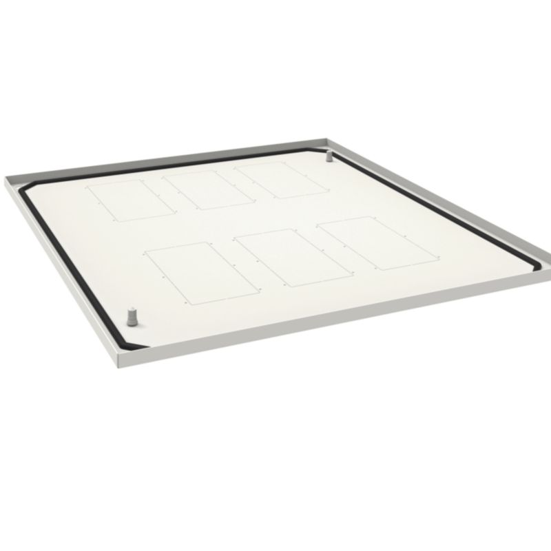 Plaque passe câbles ouverte quadro evo P600xL1000mm Blanc pur FN112E