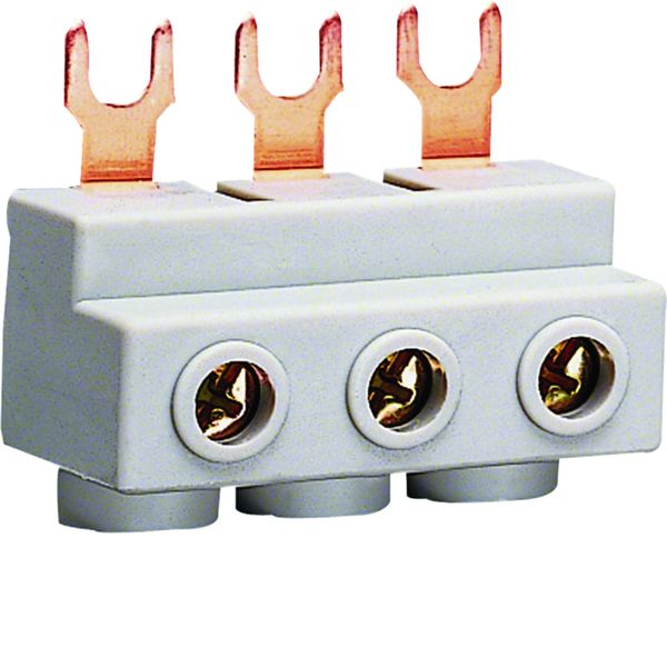 Borne de raccordement pour disjoncteur moteur 3P 63A fourche 10mm² KF30M