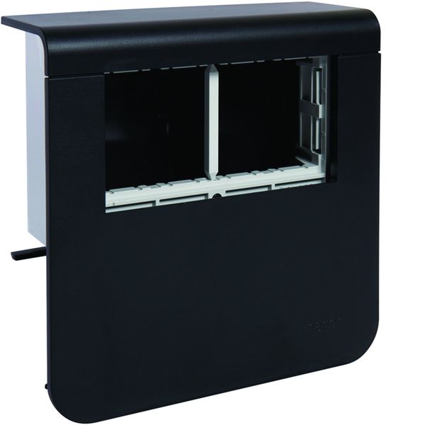 Support d'appareillage vide à équiper pour plinthe SL 20x80mm Graphite Noir SL200809039011