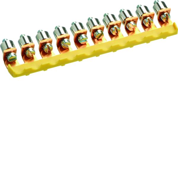 Contact de pontage horizontal isolé, 10mm² - 10x, connection à vis KWJ10B10