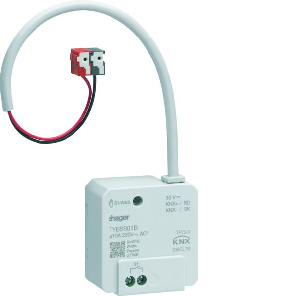 micromodule KNX filaire 1 sortie 10A ON/OFF, Easy/ETS, fonction KNX Secure TYBS601B