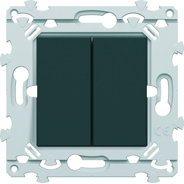 Double Interrupteur Essensya va et vient Anthracite WE040A