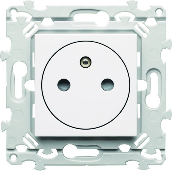 Prise de courant affleurante Essensya 2P+T Pure WE106