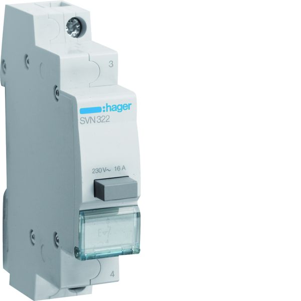 Bouton poussoir à accrochage 1O+0F 16A 1 module SVN322