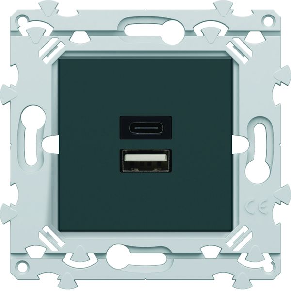 Chargeur Dble USB A+C anthracite WE113A