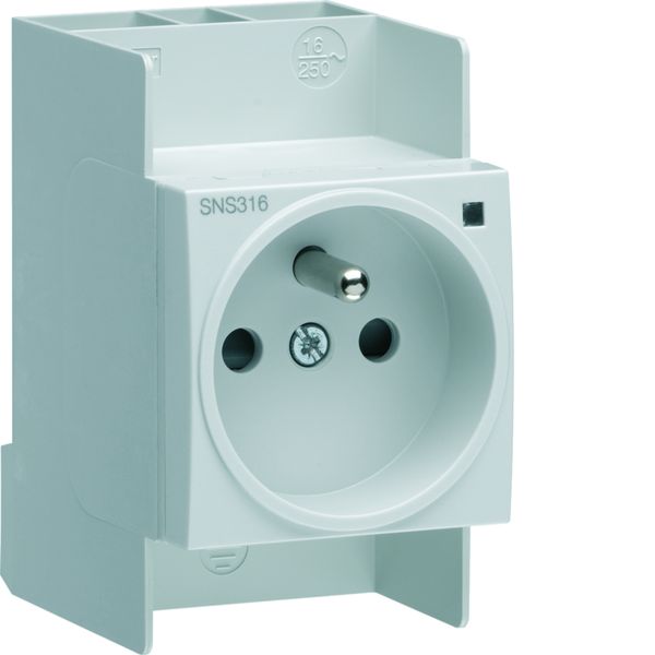 Prise de courant modulaire 16A 2P+T avec voyant version SanVis (FR) SNS316