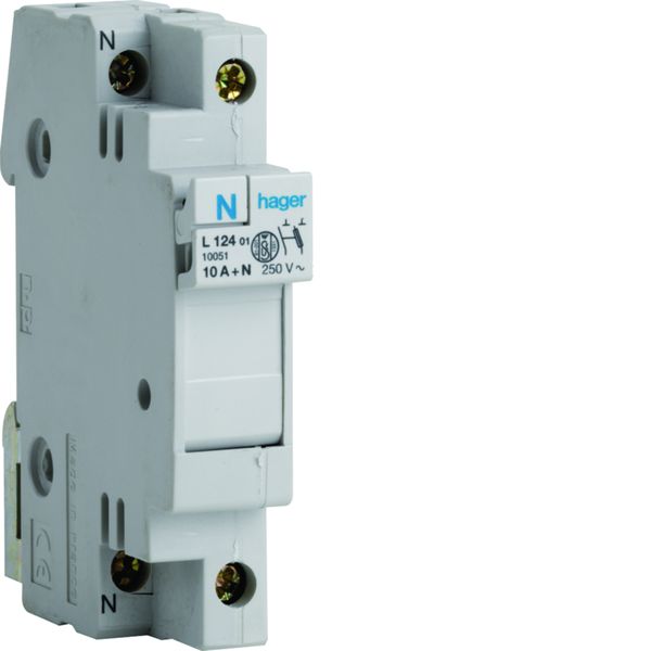 Coupe-circuit 1P+N 10A 250V domestique 1M L12401