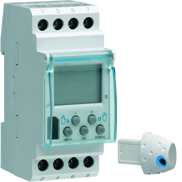 Programmateur modulaire électronique chauf élec avec fil pilote 2 zones 7j 230V EG203P