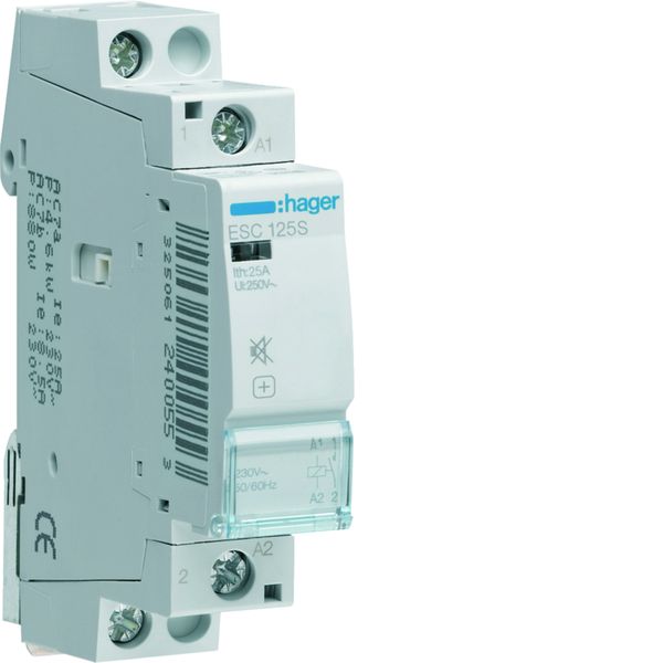 Contacteur silencieux 25A, 2F, 230V ESC125S