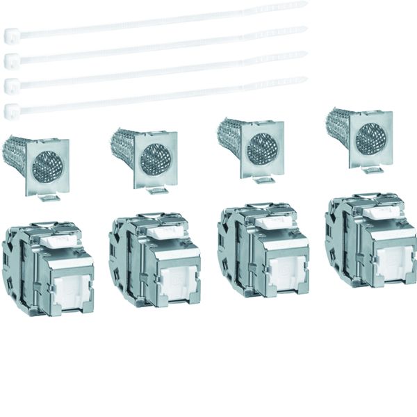 Jeu de 4 connecteurs RJ45 cat.6a STP pour grade 3TV TN008