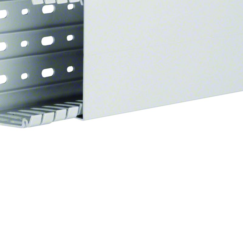 Goulotte de câblage sans halogène beha-set 80x100mm PC-ABS Gris clair HA780100