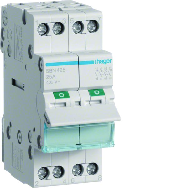 Interrupteur sectionneur 25A 4P 2 modules SBN425