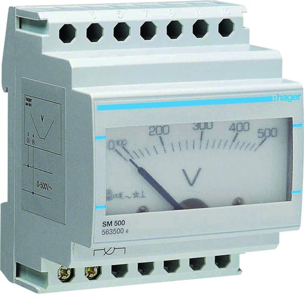 Voltmètre analogique plage de mesure 0-500V SM500