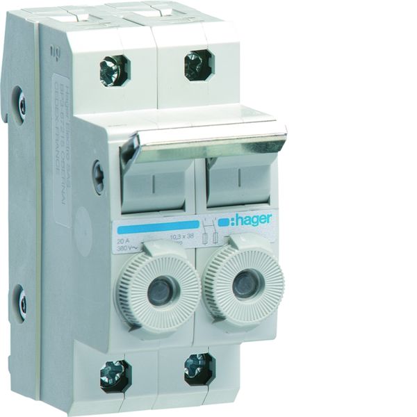 Porte-fusible combiné 2P 20A 380V L38 2M avec cartouche L96200