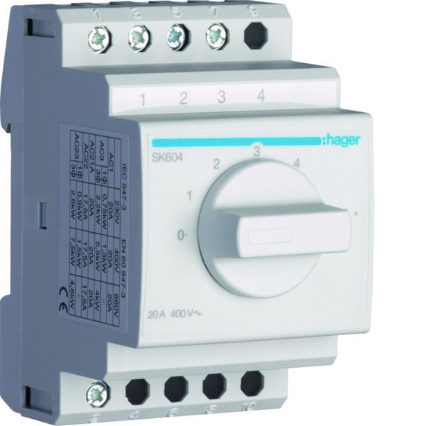 Commutateur à gradins 4 directions+O 20A SK604