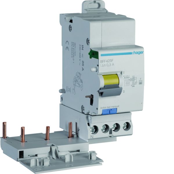 Bloc différentiel 25A 300mA 3P+N type F à bornes décalées BFF425F