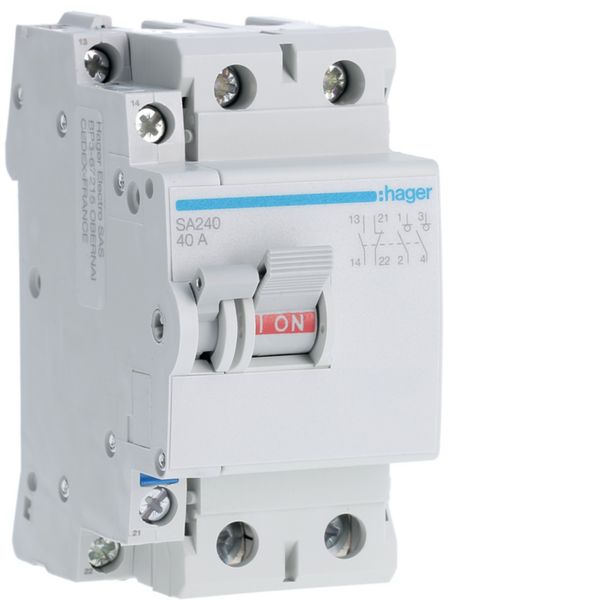 Interrupteur de coupure à déclenchement libre 2P 40A SA240