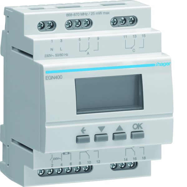 Interrupteur horaire électronique 4 voies annuelle, astro, crépusculaire, BLE EGN400
