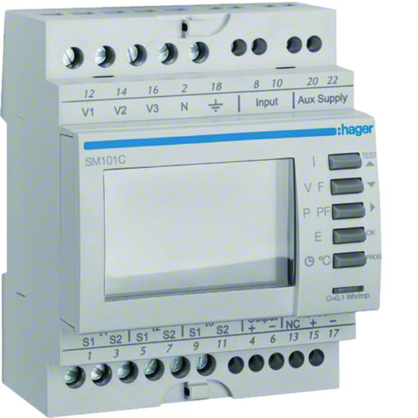 Centrale de mesure modulaire communicante MODBUS RS485 SM101C