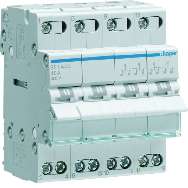Inverseur avec point zéro 40A 4P 400 - 400VAC 4 modules SFT440