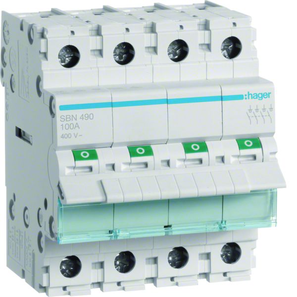 Interrupteur sectionneur 100A 4P 4 modules SBN490