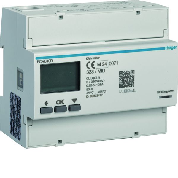 Compteur d'énergie monophasé 80A communiquant M-BUS certifié MID ECM310D