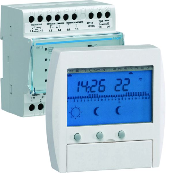 Gestionnaire d'énergie confort chauffage électrique 3 zones sur 7 jours 230V 49112