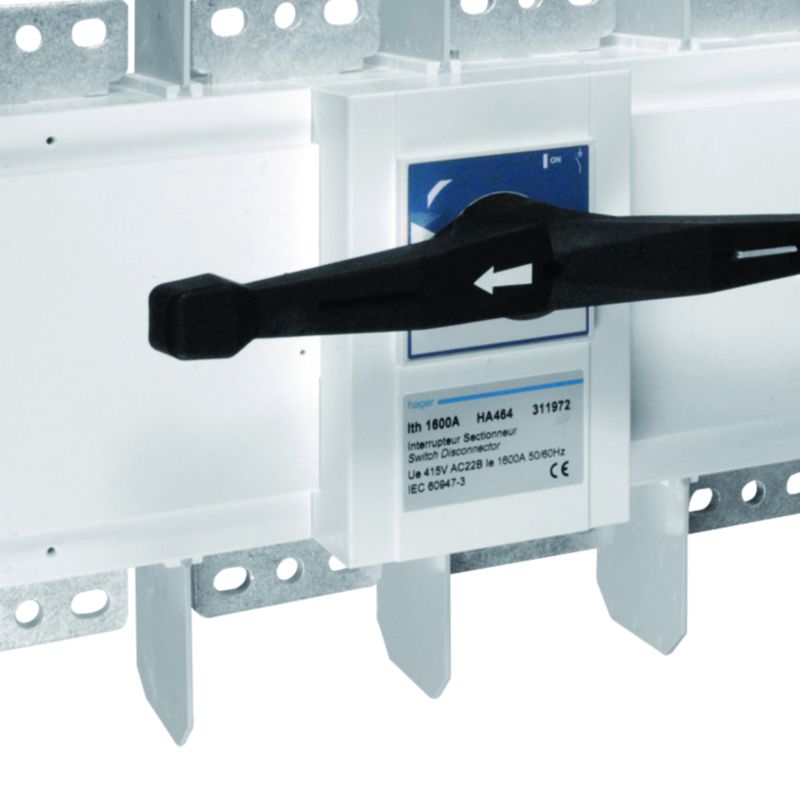 Interrupteur coupure apparente 4P In1600A Ue380 - 415Vac Poignée rotative longue HA464