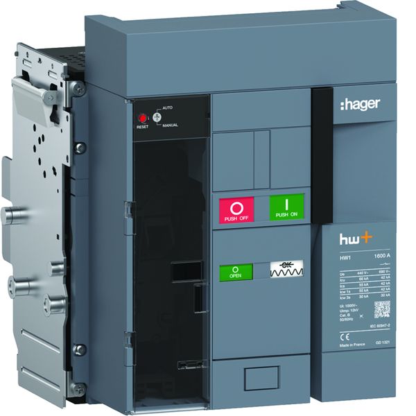 Disjoncteur Ouvert HW1 66kA 1600A 3P Débrochable pour TU sentinel Energy HW1E316DE