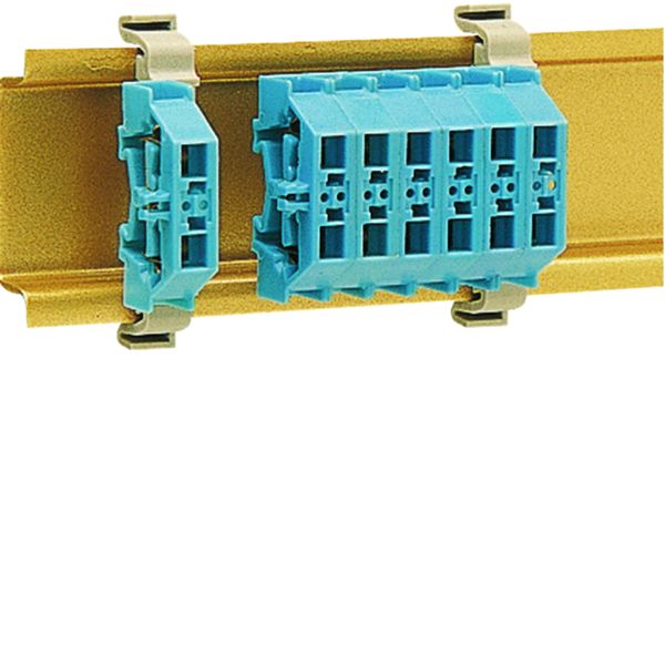 Mini Borne sur rail DIN 2,5mm², 24A/300V, sans base de montage, Bleu K89000